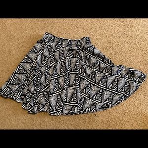 Aztec Pattern Skater Skirt